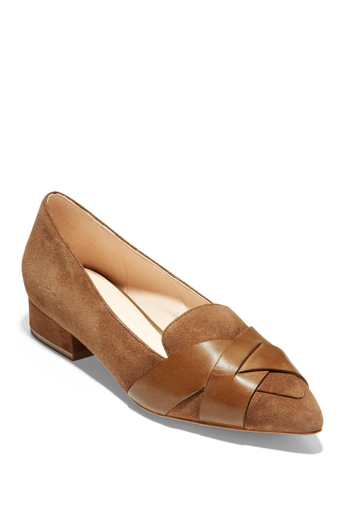 Camila Suede Leather Skimmer Flat 