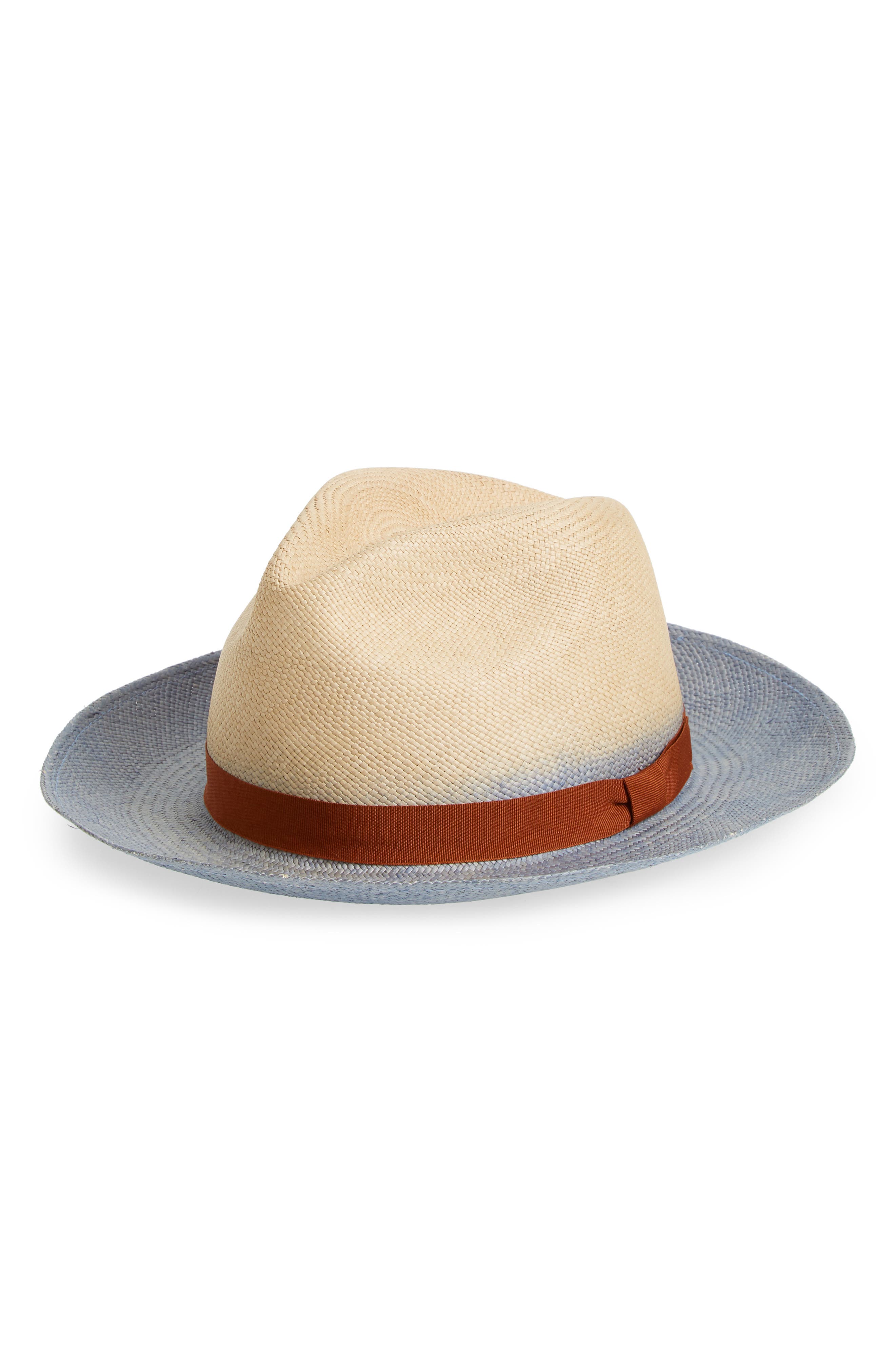 Frye Feline Panama Fedora Hat In Indigo