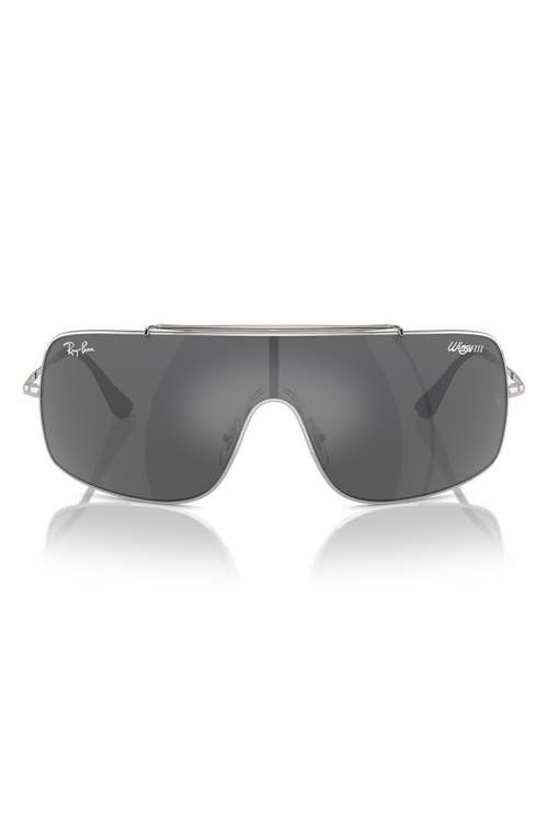 Ray-Ban Wings III 136mm Square Wrap Sunglasses in Silver at Nordstrom