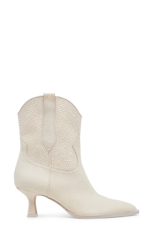 Shop Dolce Vita Angel Pointed Toe Western Boot In White Leather