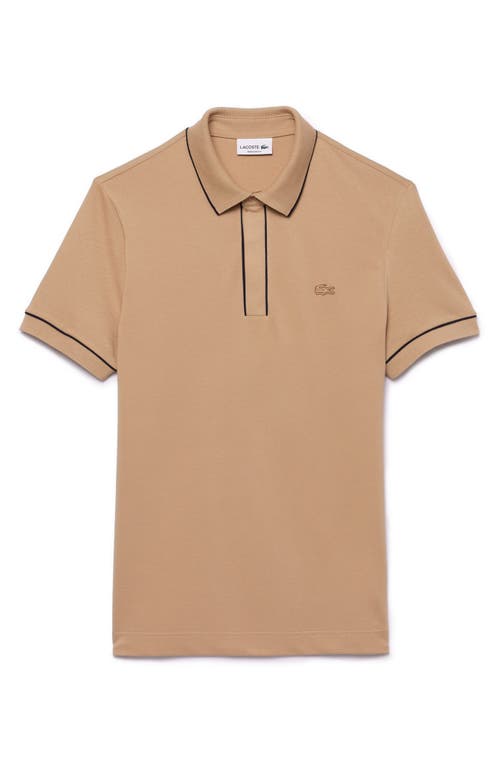 Shop Lacoste Regular Fit Tipped Piqué Polo In Viennese