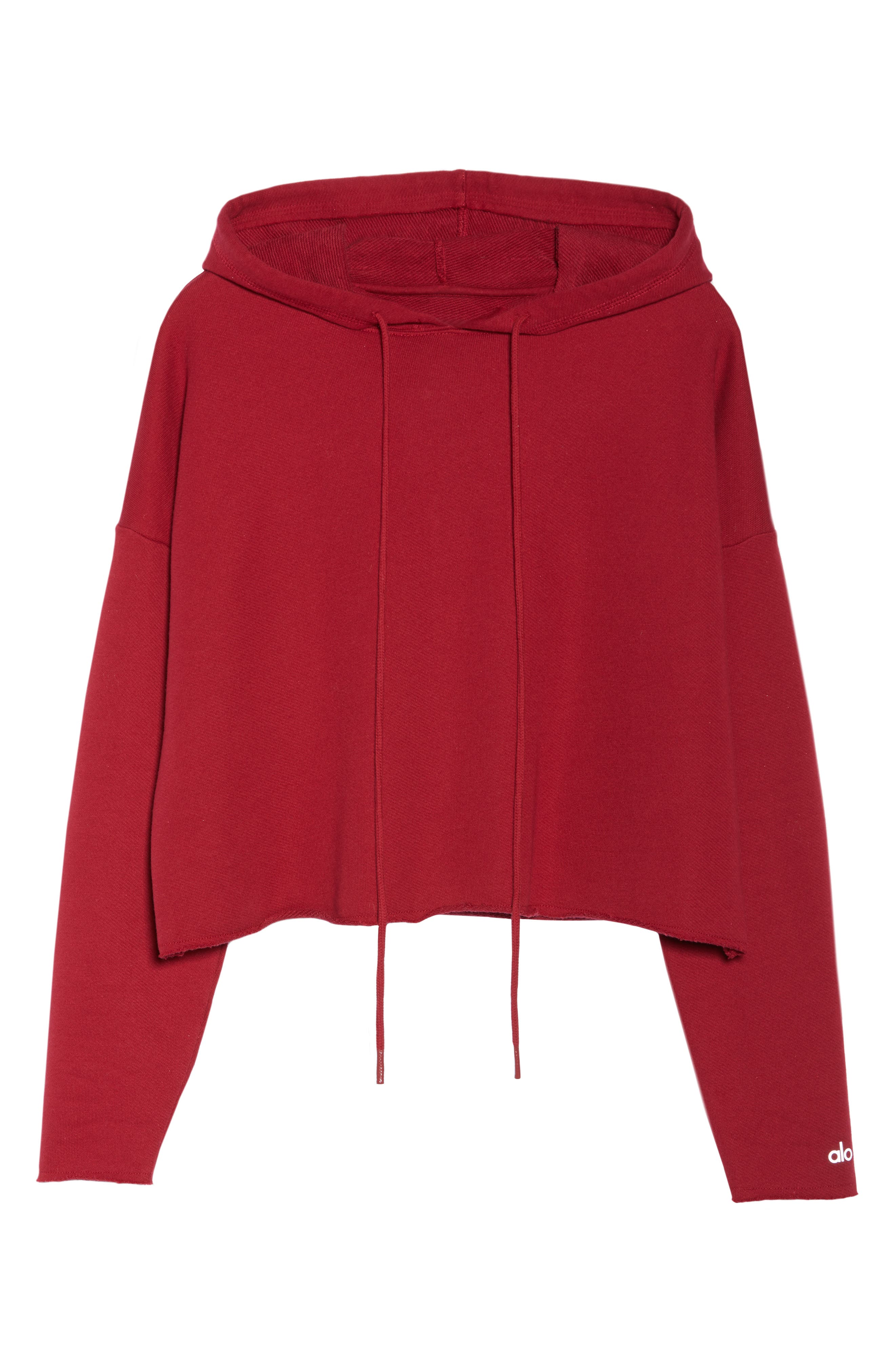 alo box crop hoodie