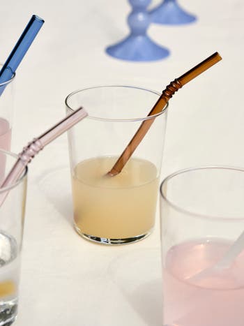 Hay Sip Cocktail Straws, 4 Pcs, Glass