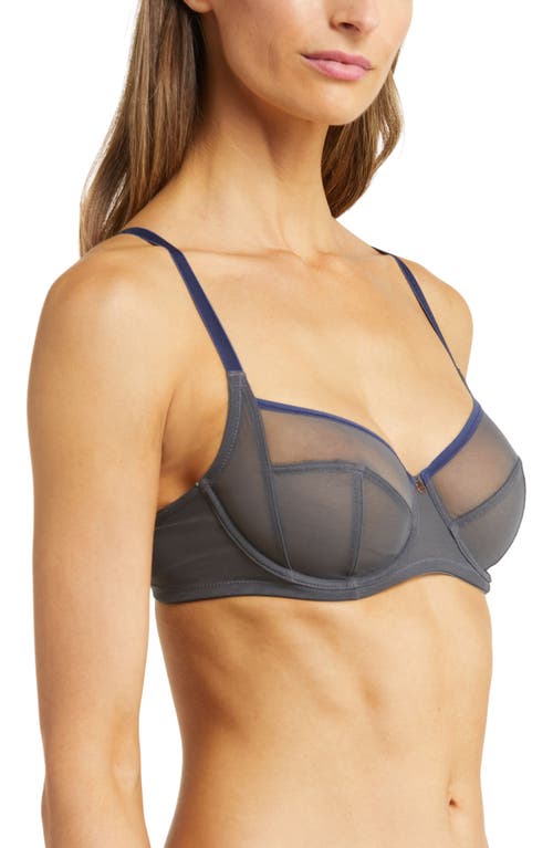 Shop Skarlett Blue Spellbound Underwire Full Coverage Bra In Black Sand/blue