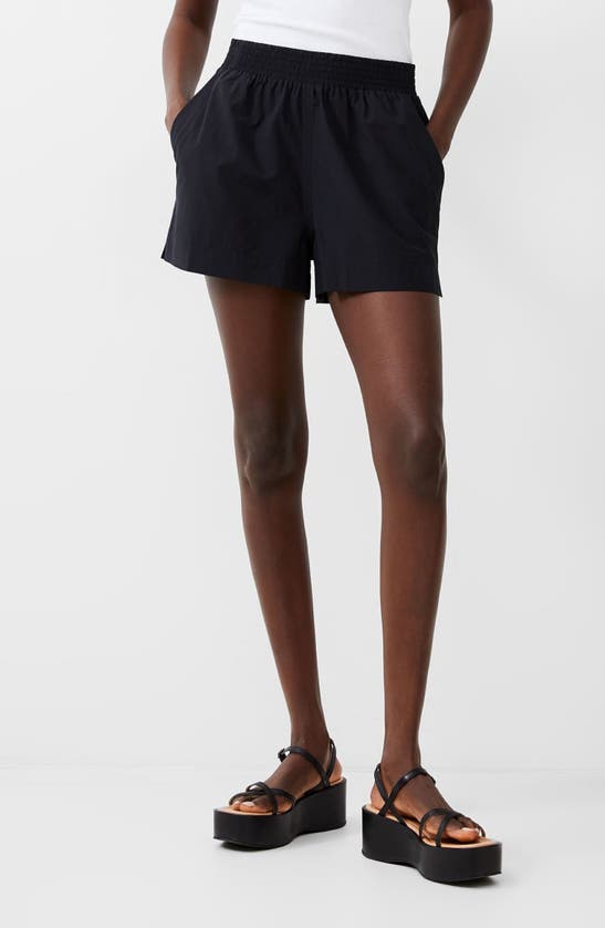 Shop French Connection Poplin Shorts In Black
