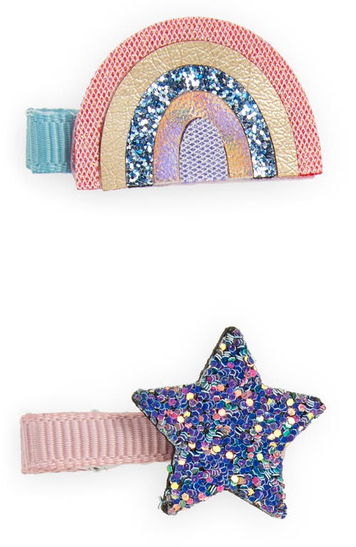 Shop Mimi & Lula Kids' Assorted 8-pack Over The Rainbow Mini Hair Clips In Pink