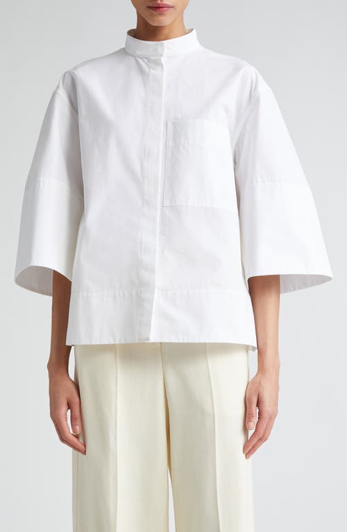 Jil Sander Boxy Fit Button-Up Shirt 100 Optic White at Nordstrom, Us