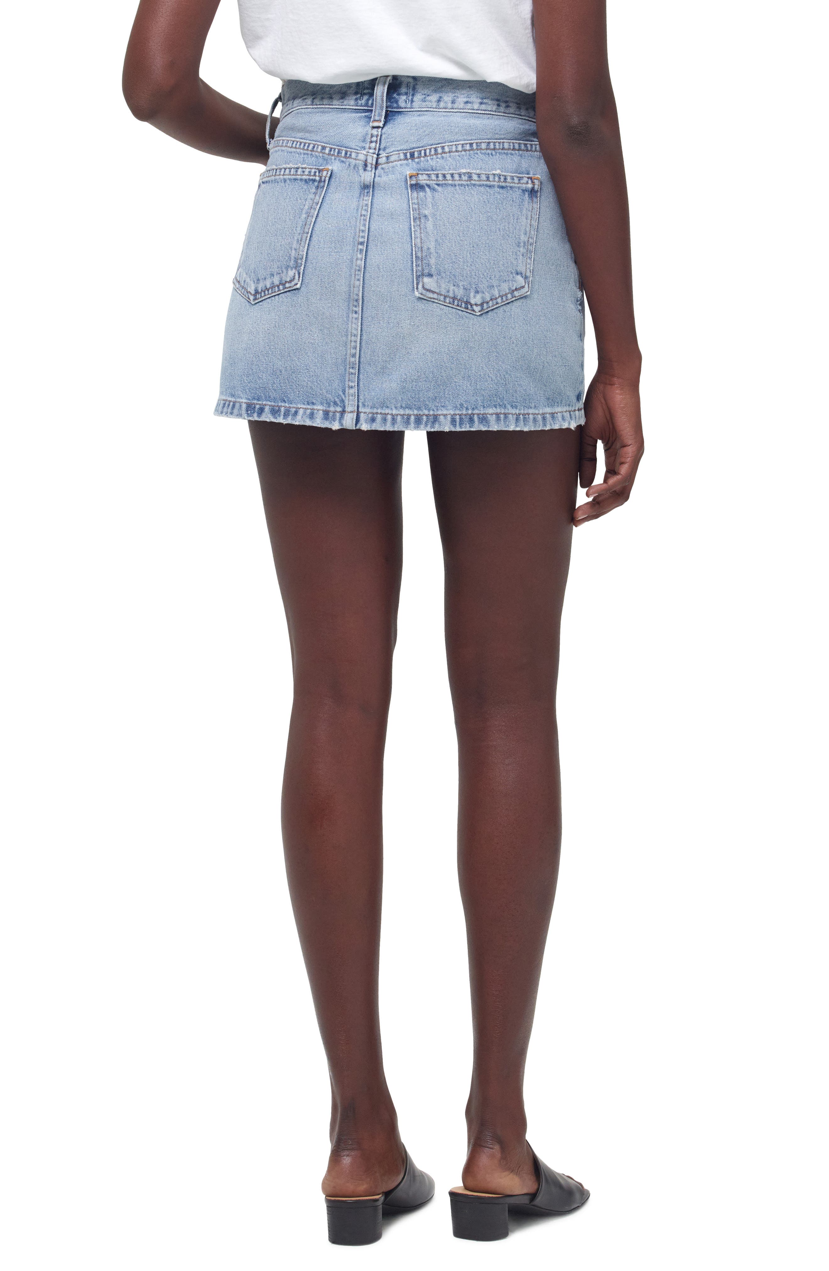 agolde denim mini skirt