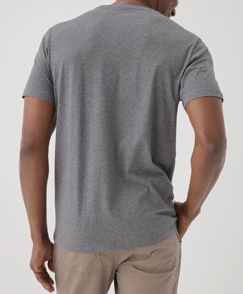 Pact Organic Softspun Crew Neck Tee In Medium Grey Heather