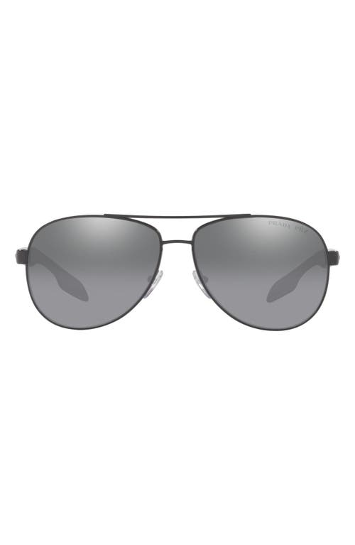 EAN 8056597090209 product image for Prada Linea Rossa Prada 62mm Gradient Polarized Oversize Pilot Sunglasses in Bla | upcitemdb.com