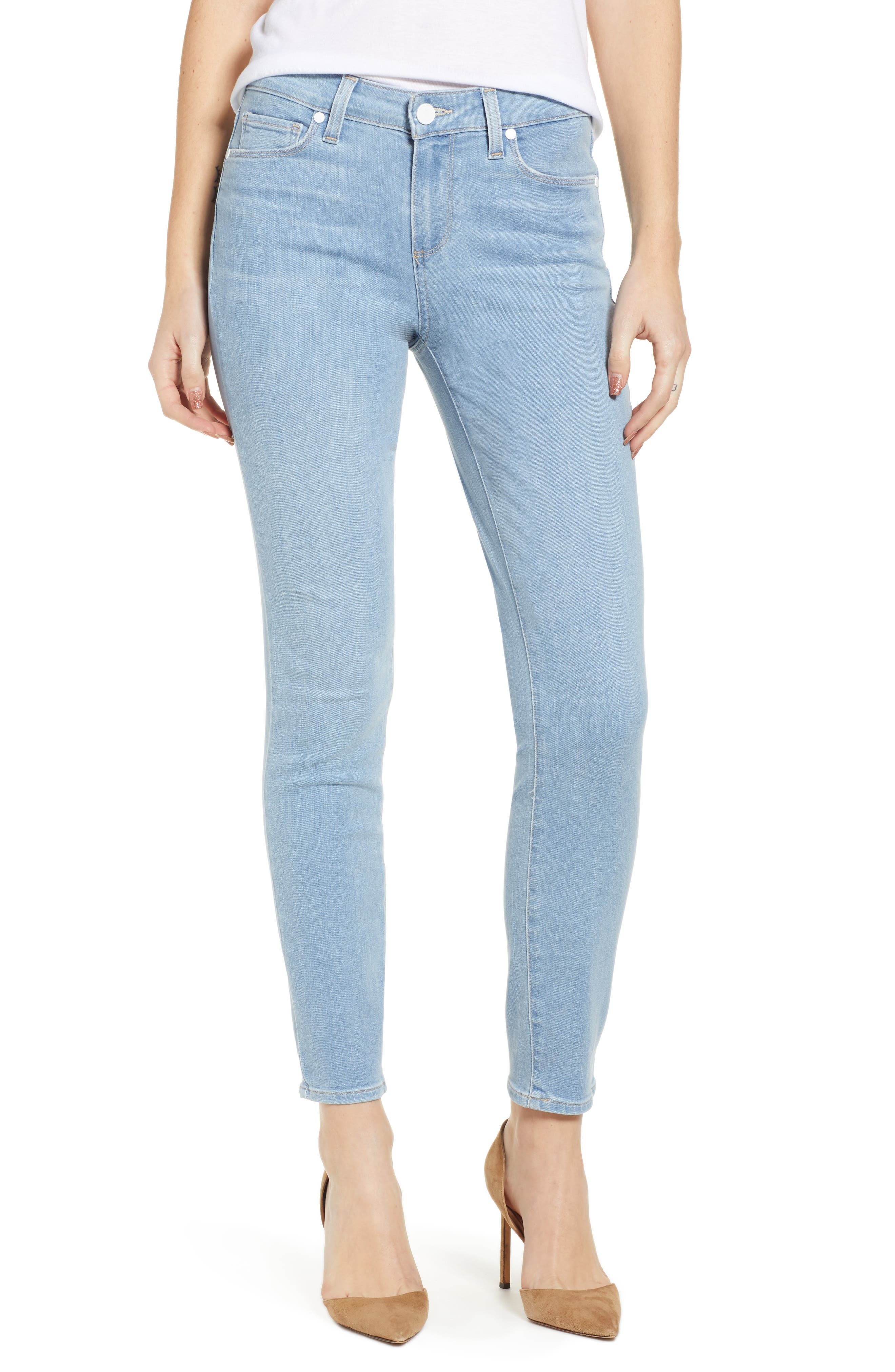 PAIGE Womens Verdugo Ankle Skinny Jean