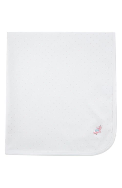 Shop Little Me Floral Dot Cotton Blanket In Ivory