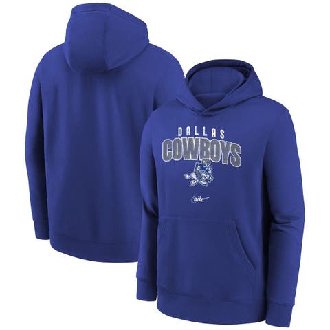 Men's Nike Royal Dallas Cowboys Rewind Club Pullover Sweatshirt Size: Small