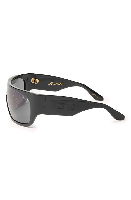 Shop Dezi Blockedt 125mm Oversize Shield Sunglasses In Black / Blackout