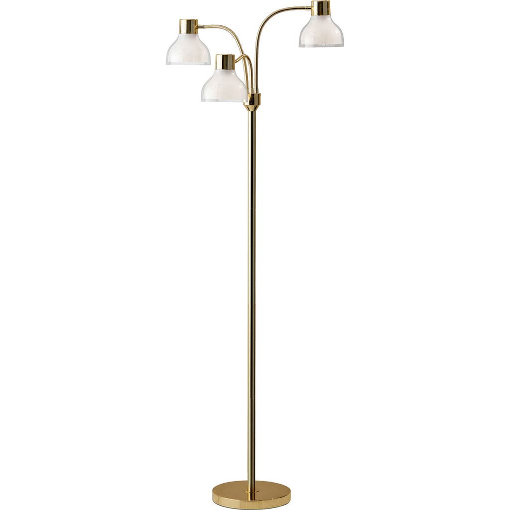 ADESSO LIGHTING Presley 3-Arm Floor Lamp in Shiny Gold