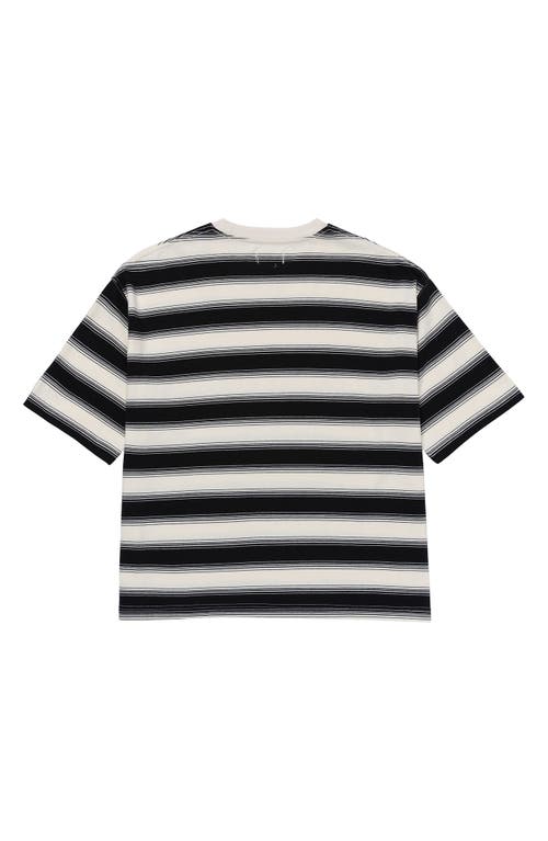 Shop Honor The Gift 1988 Logo Appliqué Box Stripe T-shirt In Black