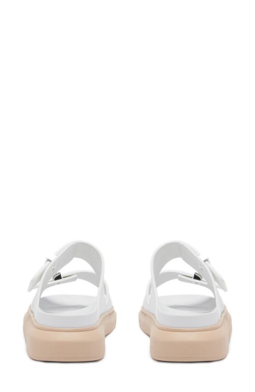Alexander Mcqueen Hybrid Slide In Ivory/oat/silver
