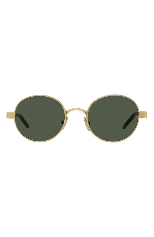 Givenchy G-Ride 49mm Small Round Sunglasses in Matte Endura Gold /Green at Nordstrom
