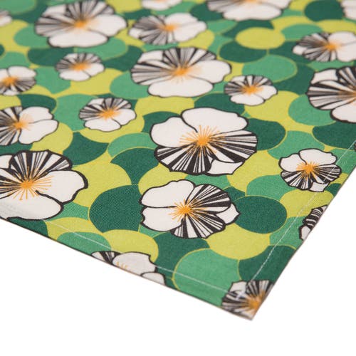 La Doublej Large Napkins Set Of 6 (45x45) Ninfea Green In Ninfea Green