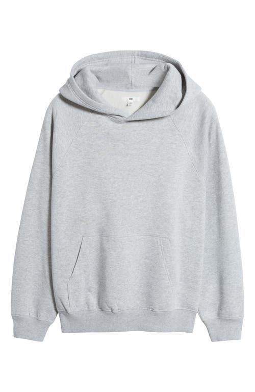 Shop Bp. Fleece Detail Oversize Raglan Hoodie In Grey Soft Heather