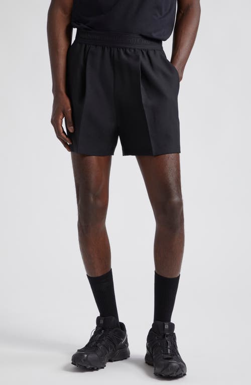 STOCKHOLM SURFBOARD CLUB Logo Jacquard Waist Loose Fit Shorts in Black at Nordstrom, Size X-Large