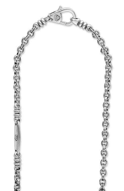 Shop Lagos Anthem Double Link Chain Necklace In Silver