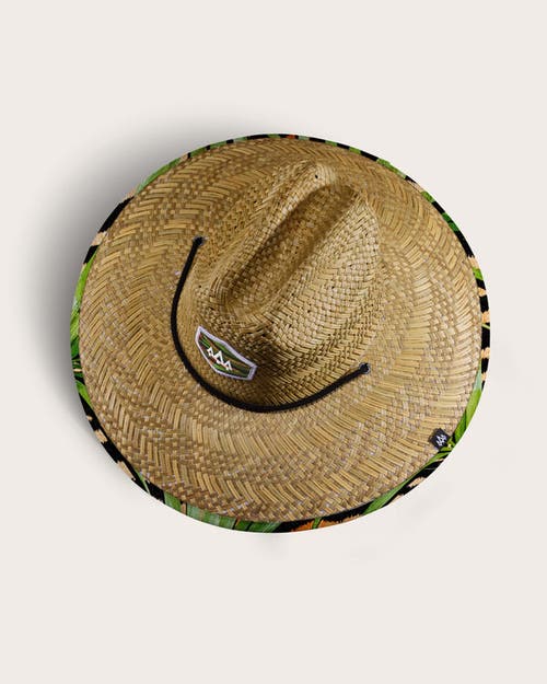 Hemlock Java Straw Lifeguard Hat In Tiger Palm