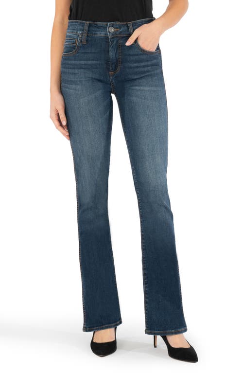 KUT from the Kloth Natalie Fab Ab High Waist Bootcut Jeans Monument at Nordstrom,