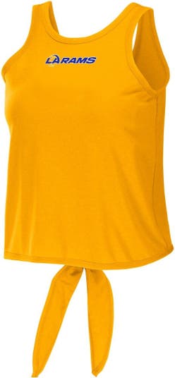 WEAR by Erin Andrews Women's WEAR by Erin Andrews Gold Los Angeles Rams  Open Back Twist Tie Tank Top