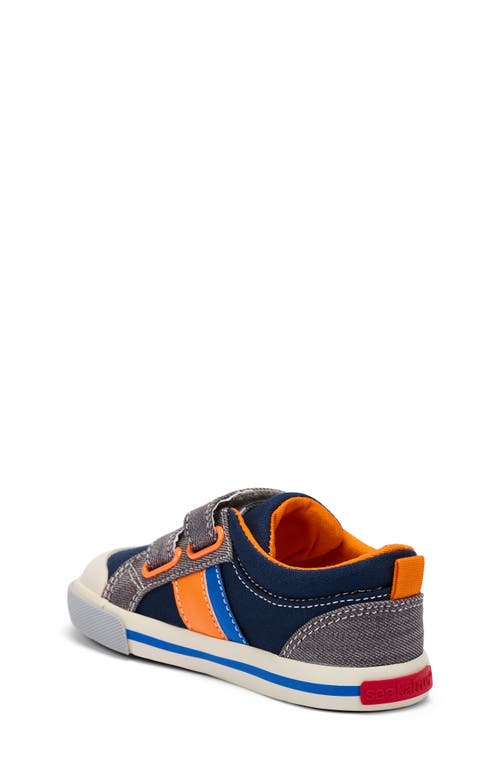 Shop See Kai Run Russell Sneaker In Navy/gray Denim