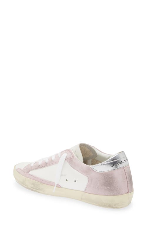 Shop Golden Goose Super-star Low Top Sneaker In White/pink