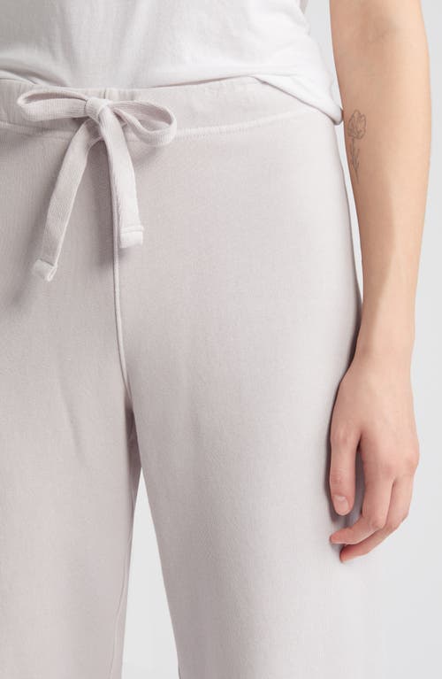 Shop Frank & Eileen Catherine Crop Wide Leg Sweatpants In Silver Sage