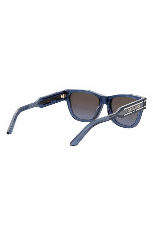Shop Dior 'signature S6u 54mm Butterfly Sunglasses In Shiny Blue/gradient Bordeaux