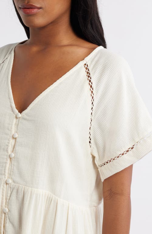 Rip Curl Desert Dreams Free Button Front Dress In Off White