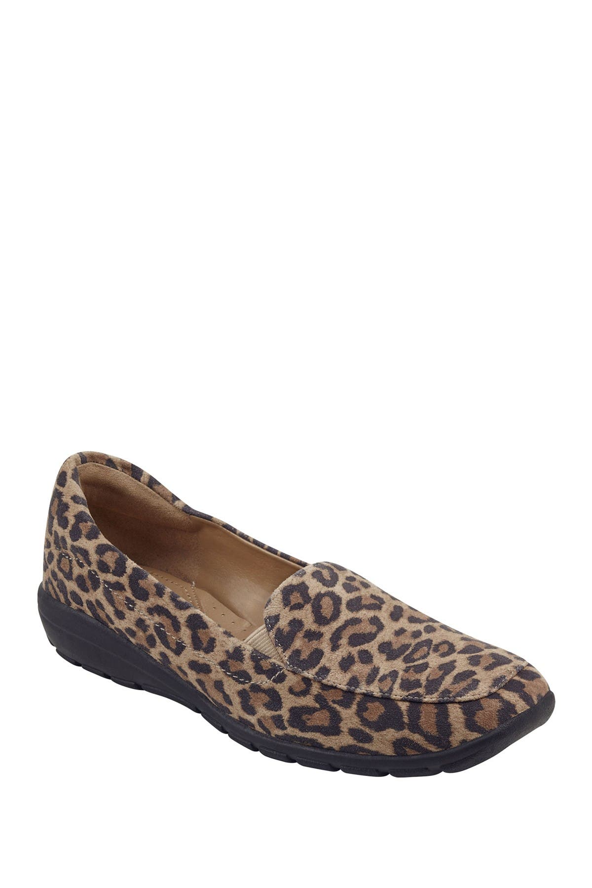 Abriana Leopard Print Suede Loafer 