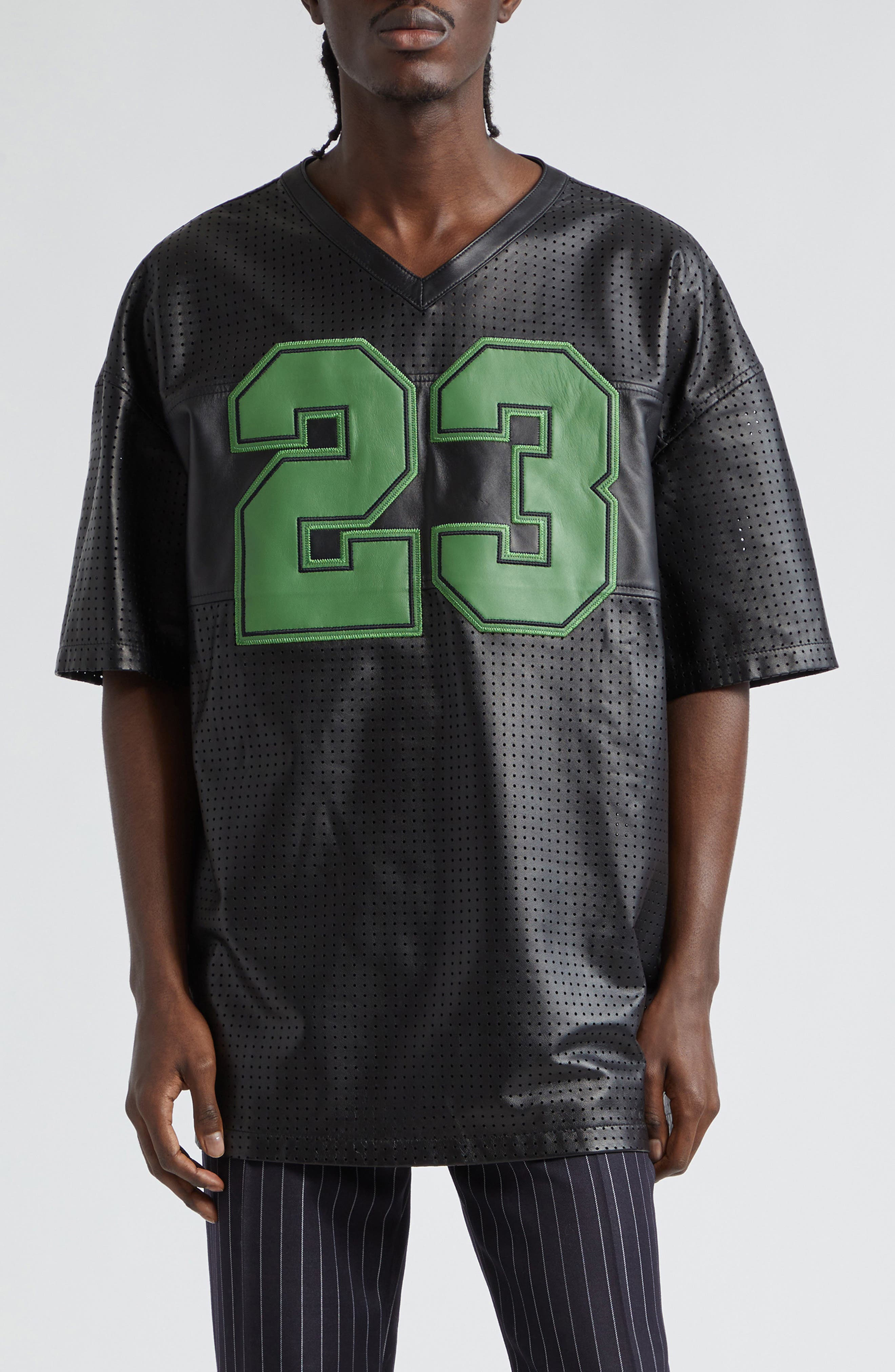 Off-White Football-print mesh T-shirt - Green