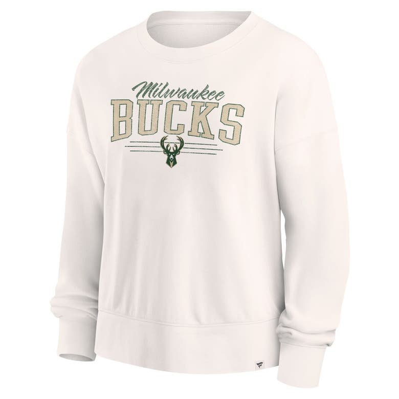 Shop Fanatics Branded Cream Milwaukee Bucks Close The Game Pullover Sweatshirt