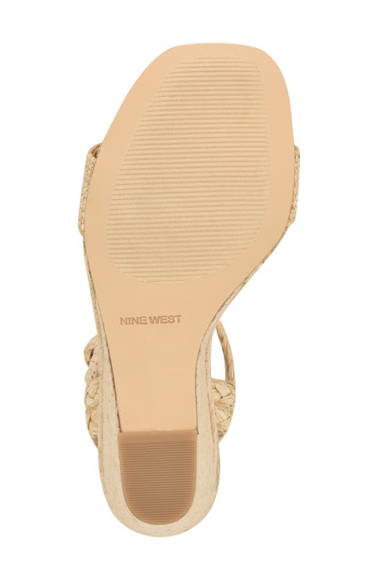 Shop Nine West Nerisa Ankle Strap Espadrille Wedge Sandal In Light Natural