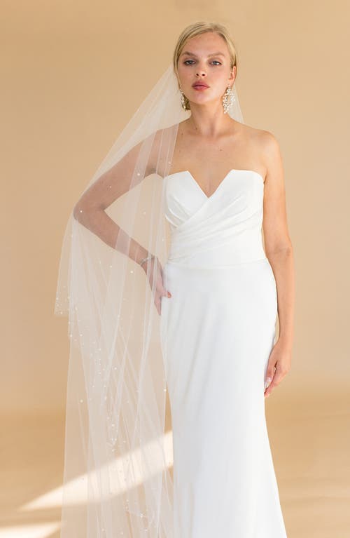 Brides And Hairpins Brides & Hairpins Arwen Imitation Pearl Cathedral Veil In Ivory