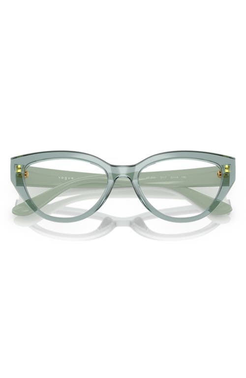 Vogue 50mm Cat Eye Optical Glasses In Transparent Green
