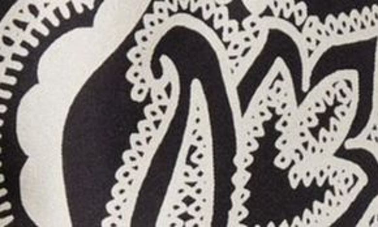 Shop Nili Lotan Frances Bandana Print Silk Shorts In Black/ Ivory Bandana