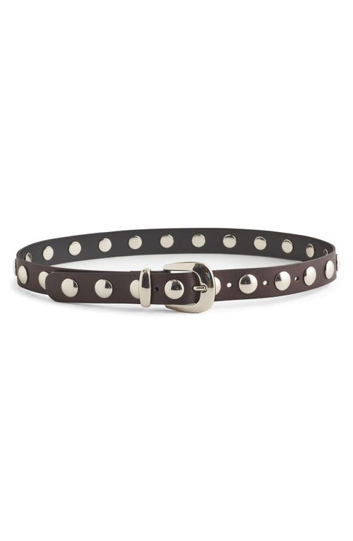 Shop Madewell Studded Western Leather Belt In True Black Multi
