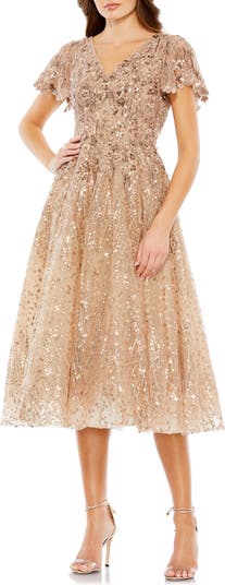 Mac Duggal Beaded Floral Fit & Flare Cocktail Dress | Nordstrom