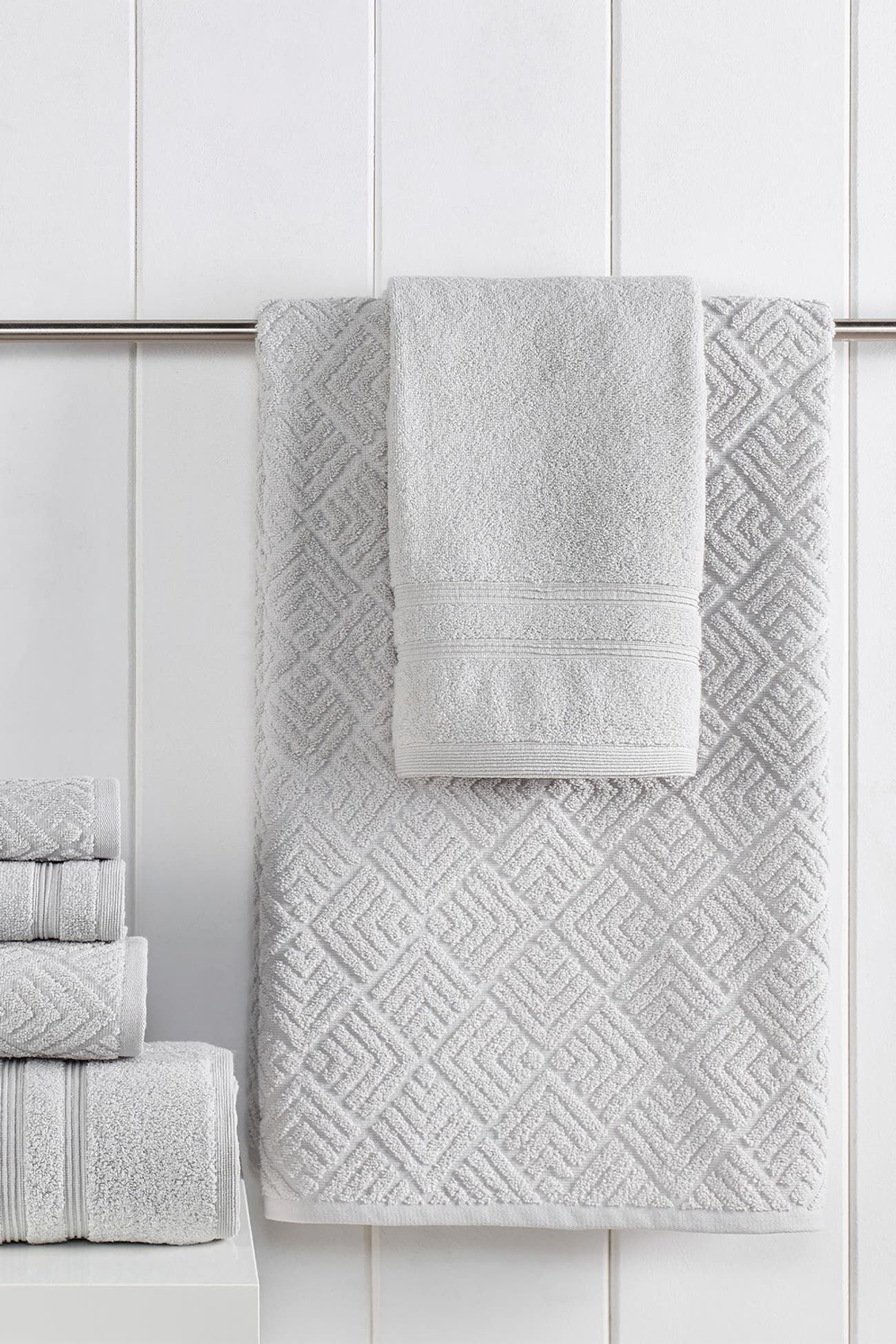 Modern Threads Jacquard Turkish Made 6Piece Towel Set Mineral