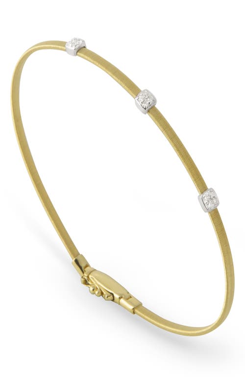 Shop Marco Bicego Masai Small Station Diamond Bracelet In 18k Yellow Gold