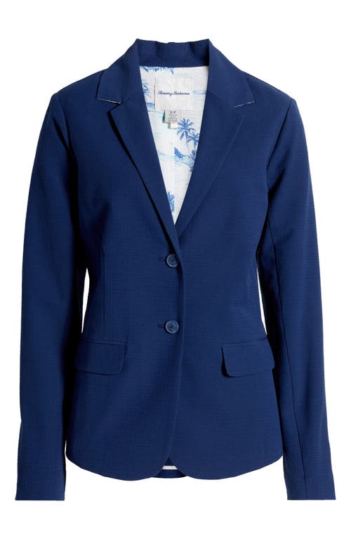 Shop Tommy Bahama Nova Wave Cotton Stretch Seersucker Blazer In Island Navy