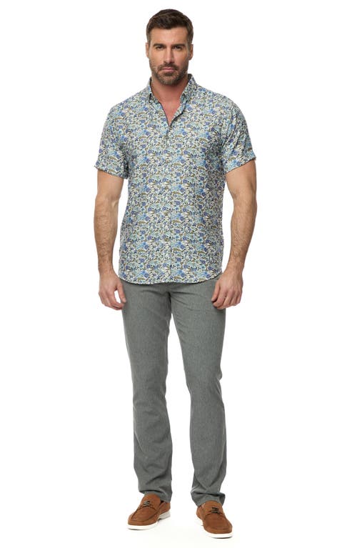 Shop Robert Graham Craso Tailored Fit Floral Short Sleeve Button-up Shirt In Multi