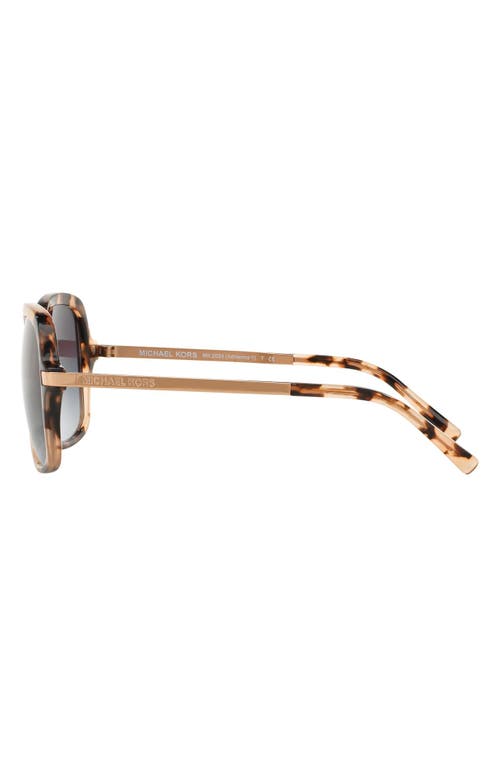 Michael Kors Womens Pink Mk2024 Adrianna Ii Square-frame Acetate Sunglasses In Pink Tortoise/black Gradient