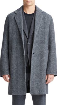 Herringbone Classic Wool Blend Coat