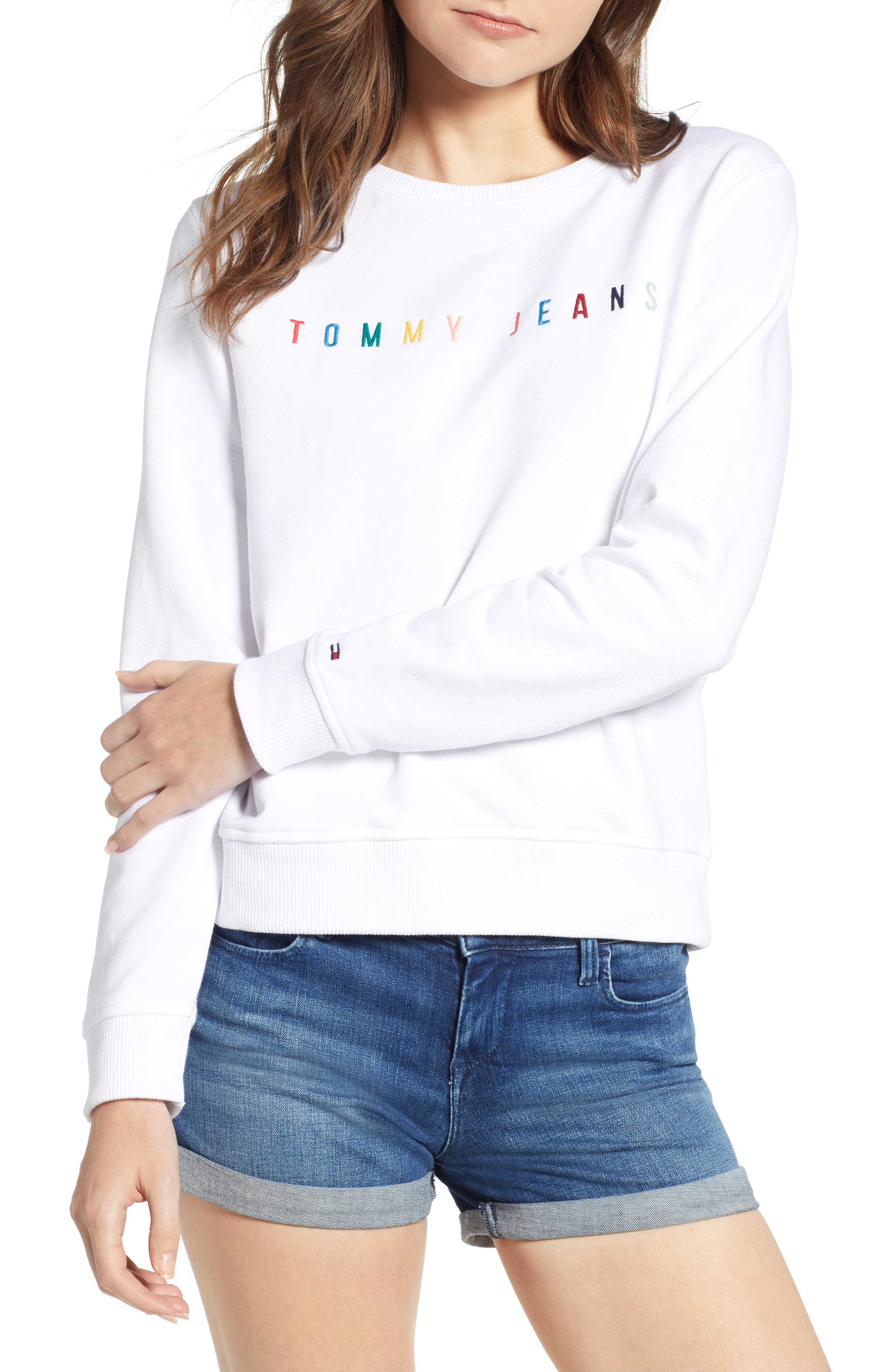 tommy jeans summer logo sweatshirt